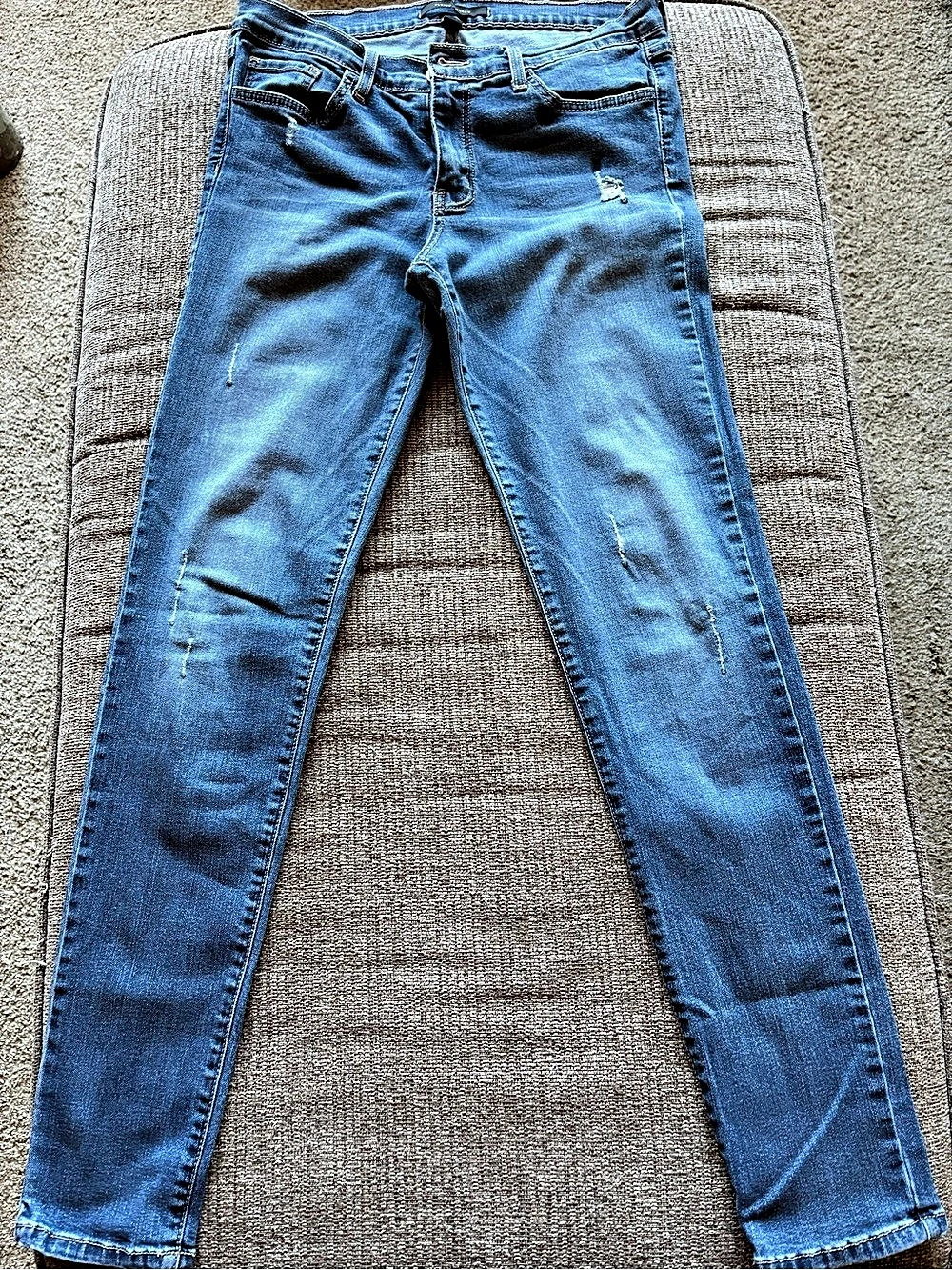 Flying Monkey Skinny Jeans in Blue Waist 30